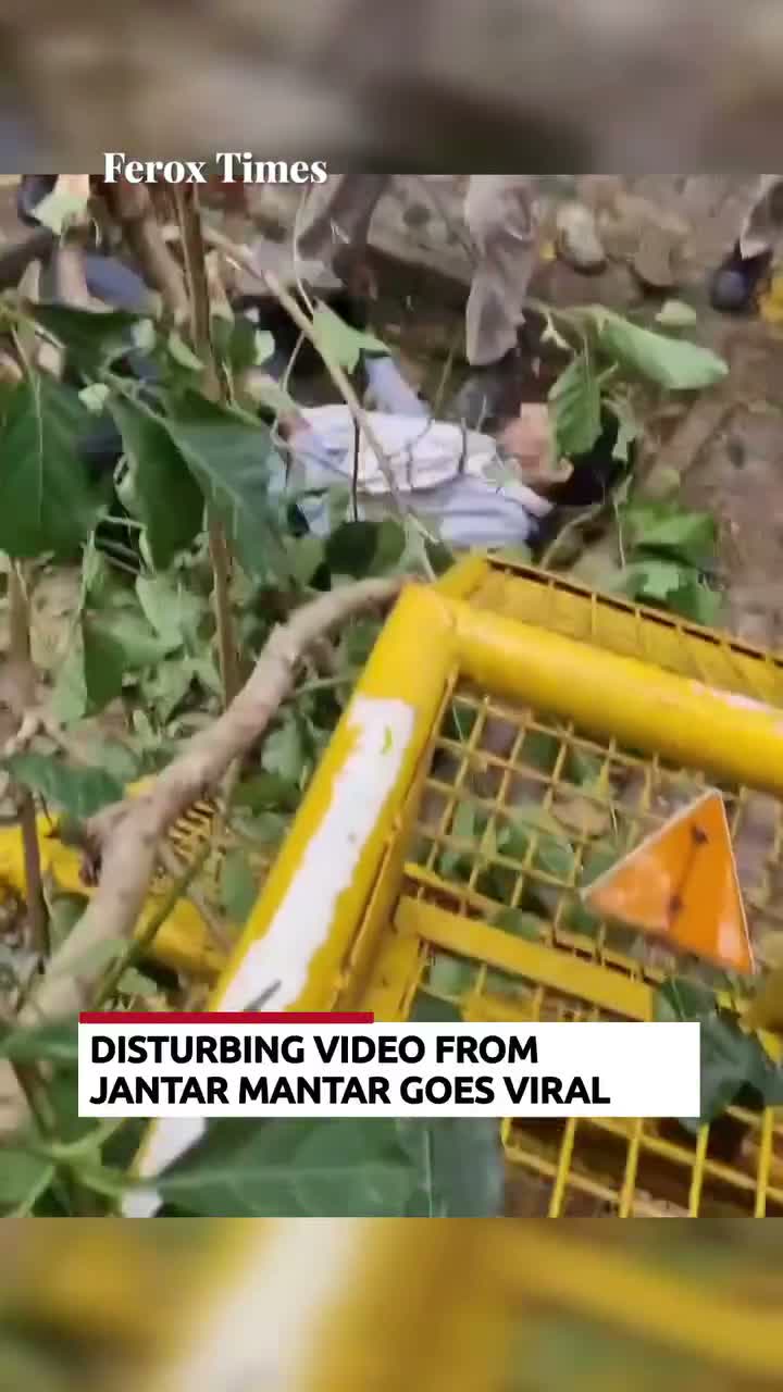Delhi Police stand over injured protester as crowd shouts "They killed him"
