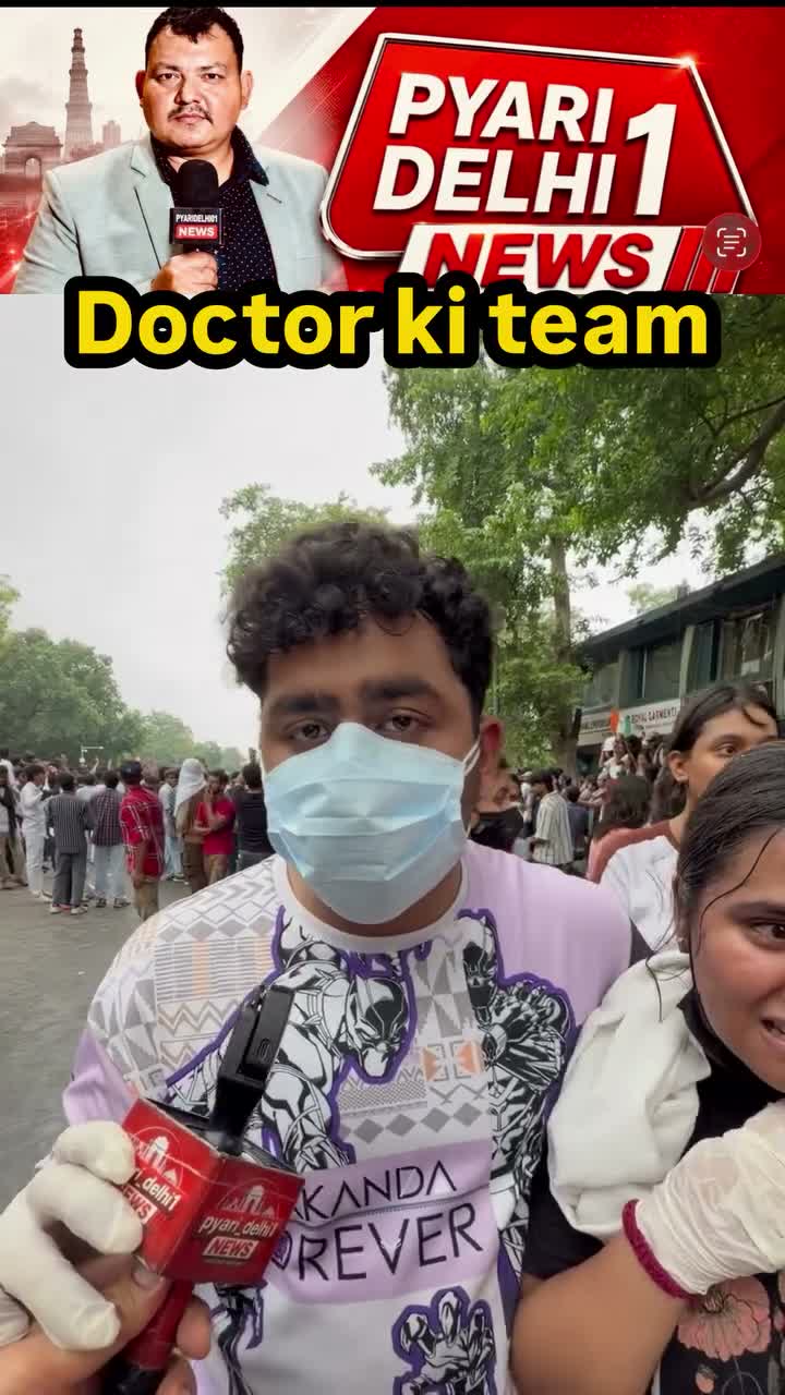 News interview with distressed witnesses, branded "Pyari Delhi 1 News"