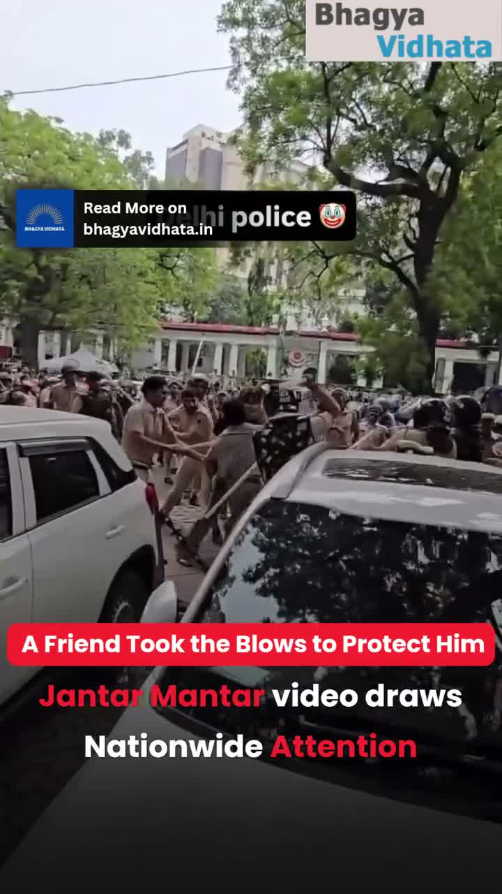News footage: "A Friend Took the Blows to Protect Him" at Jantar Mantar